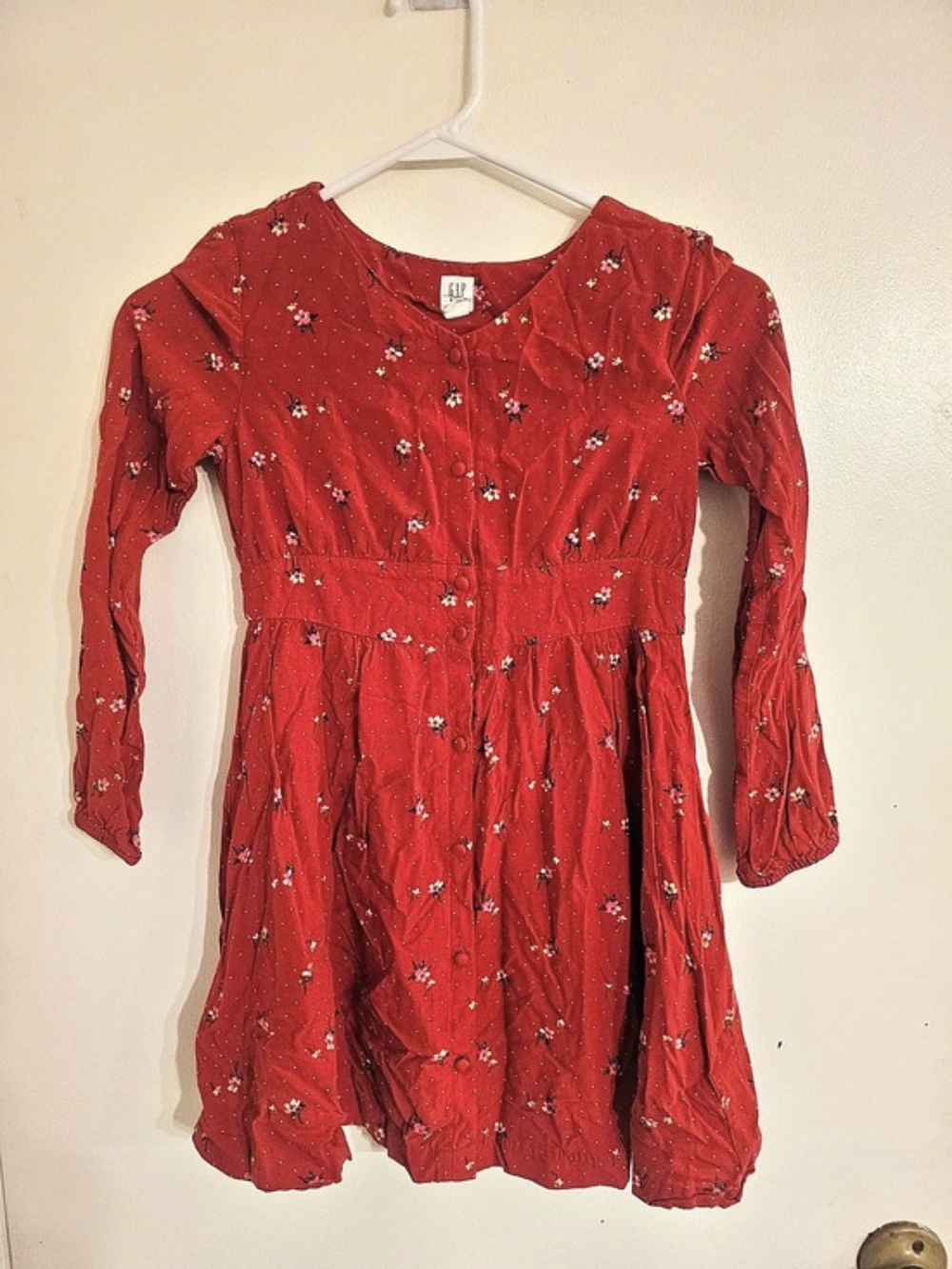 GAP Girls Floral Long Sleeve Dress Size M (8)